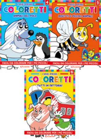 I miei primi coloretti. Ediz. illustrata. Vol. 4-6: Animali del polo-Insetti e piccoli animali-Tutti in fattoria