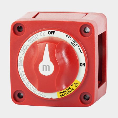 Blue Sea Switch Battery m-Series Dual Circuit Plus Red