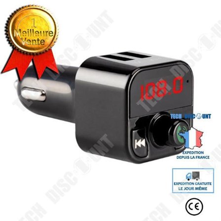 TD Bilsändare - Dubbel USB Bluetooth 4.1 - Laddare Handsfree Bilsats FM-sändare MP3-spelare