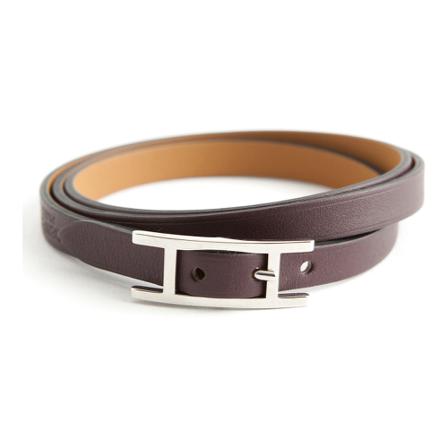 Hermès Vintage, Pre-owned Hapi 3 wrap bracelet Bruin, Dames, Maat:ONE Size,leer