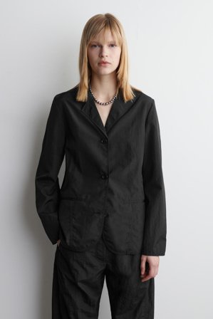 COS Women's Nylon Blazer in Black