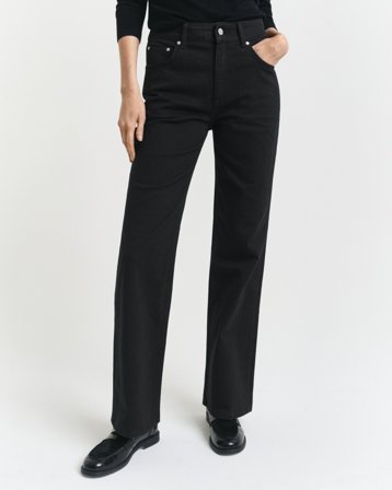 GANT Damen Slim Fit Schlagjeans in Schwarz (32) Schwarz