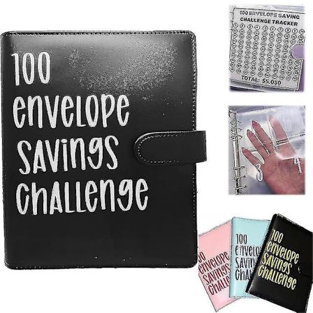 100 Konvoluttutfordringsperm, Enkelt og morsomt å spare 5 050 kr, Sparing Challenge A