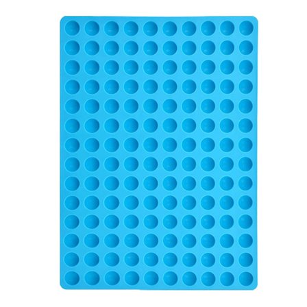 140-håls liten rund silikonform för choklad droppar, halvklotformad geléform för godis och husdjursgodis