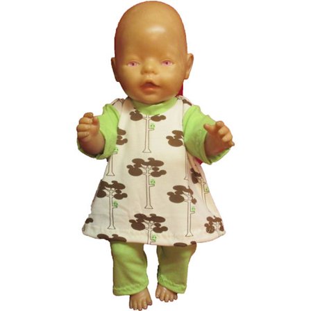 Tunika-set i trikå till Baby Born, dockkläder