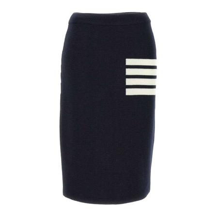 Thom Browne, Midi Skirts Blauw, Dames, Maat:XS