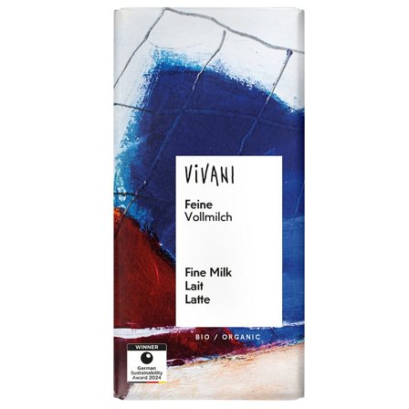 Vivani Lys Chokolade Ø 80 g, Helse & Madvarer, Snacks, Chokolade