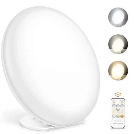 Lysterapi lampe/SAD-lampe 12000 Lux Bærbar Naturlig Sollys Lampe LED Lysboks 3 Farvetilstande, 5 Lysstyrkeniveauer 5.29