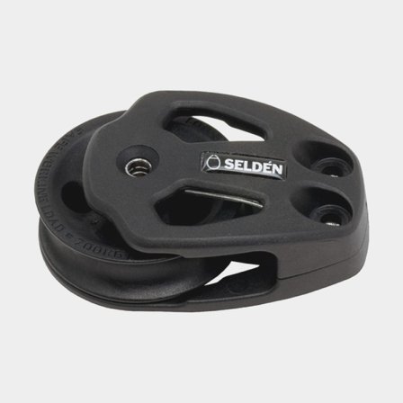 Bloco de convés Seldén PBB 80, montado no convés, rolamento de deslizamento, simples, adequado para cabos Ø12 - 16 mm