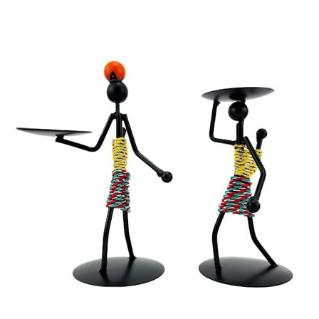 2 Kreative lysestaker i metall, duftlysestaker, soveromsinnredning og dekorasjoner til spisebord