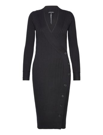 Ls Cecile Bodycon Swtr Black GUESS Jeans