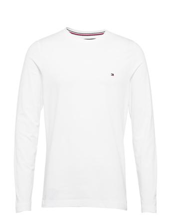 Stretch Slim Fit Long Sleeve Tee T-Langærmet Skjorte Hvid Tommy Hilfiger