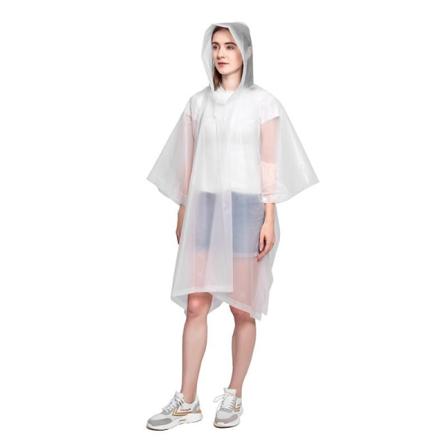 Sadeponcho, 2-osainen vedenpitävä poncho, uudelleenkäytettävä EVA-sadeponcho, aikuisten unisex, telttailu, matkailu, ulkoilu, eri kokoja