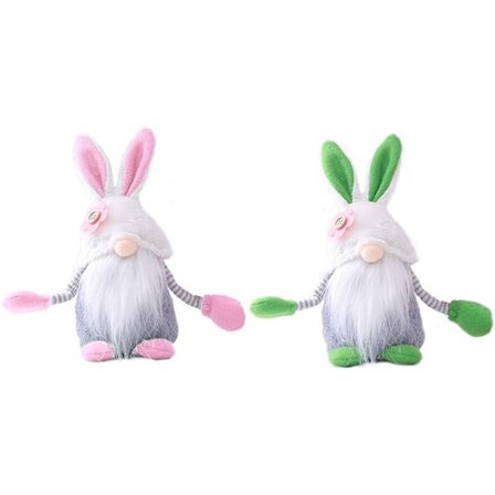 2 stk. Påskehare Gnomer Påskeøre Gnomer Irske Leprechaun Svenske Gnome Tomte Nordisk Elf Figur Hjem Husholdnings Ornamenter