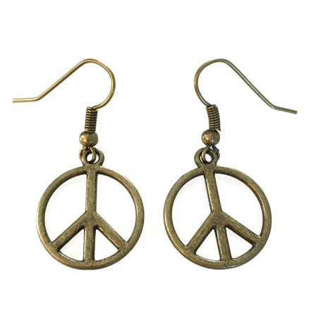 Earrings - Peace - Bronze