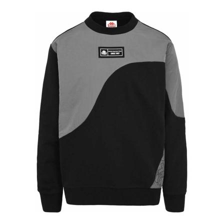 Kappa, Sweatshirts Czarny, Mężczyzna, Rozmiar: XL