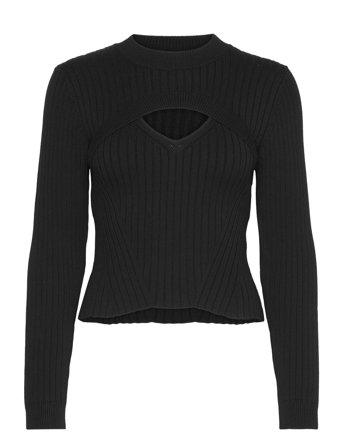 Vivianrs Knit Blouse Black Résumé