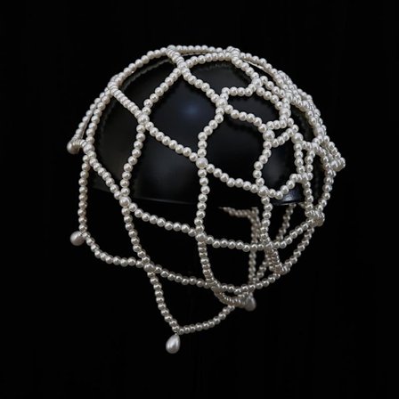 Retro Stilig Perler Vev Hatt Pannebånd Hodeplagg Brud W