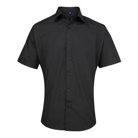 Premier Mens Supreme Heavy Poplin Kortärmad Arbetsskjorta 18.5