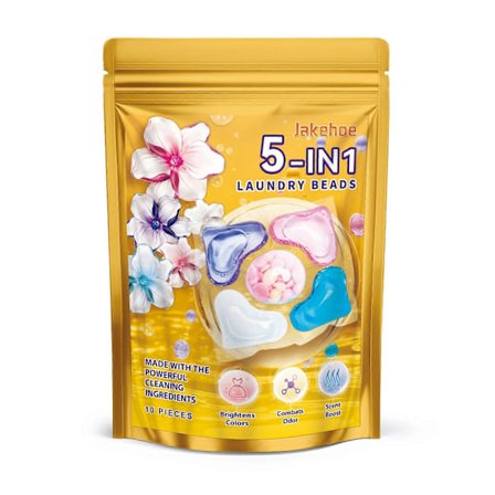 5-i-1 Tvättkapslar, Klädfläckborttagning Långvarig Doft Mjukgörande Skyddande Klädkondenseringskapslar