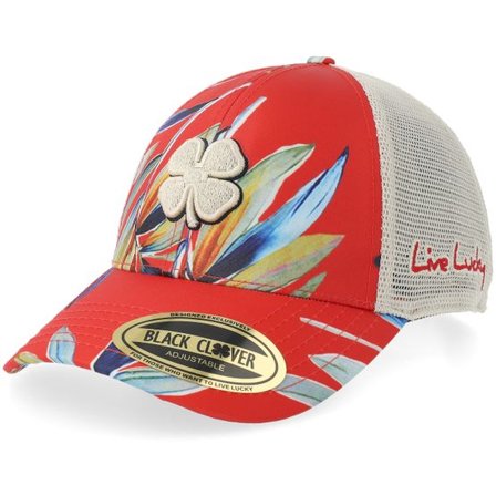 Black Clover - Röd Keps - Island Luck 32 Hat Red Trucker @ Hatstore