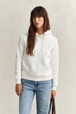 GANT Damen Tonal Hoodie (M) Weiß