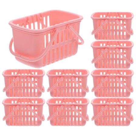 10 stk Mini handlekurv for barn Handlekurv leketøy Liten supermarkedskurv Foto rekvisitt