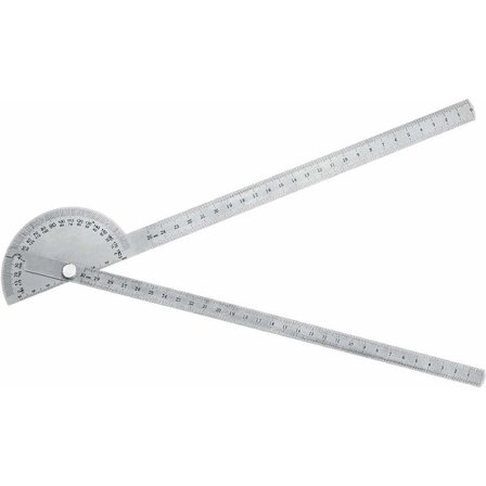 Rundhodet vinkelmåler, rustfritt stål vinkelmåler finner vinkel, rundhodet