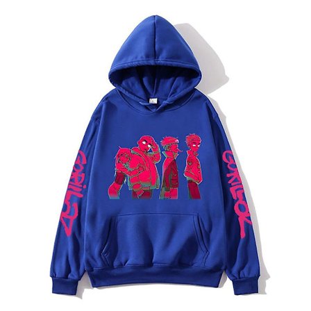 Gorillaz-albumin painettu uv-paita miehille Musiikkiyhtyeen huppareita höyryhihat Cracker Island Vaatteet Unisex Streetwear Kpop Syksy Top W