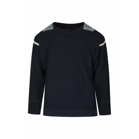 Maison Margiela, Round-neck Knitwear Niebieski, Mężczyzna, Rozmiar: S
