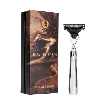 Benjamin Barber Classic Shaving Razor Mach3 Chrome Rakning ONESIZE