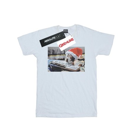 Gremlins Pojkar Mogwai Julhatt T-Shirt 7-8 År Vit