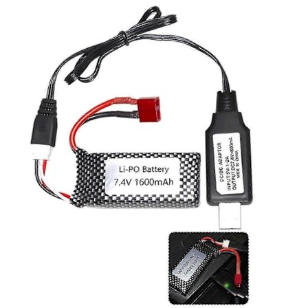7.4V 1600mAh Lipo Batteri 1:10 Skala RC Biler Quadcopter for XLH 9125 Buggy Bil