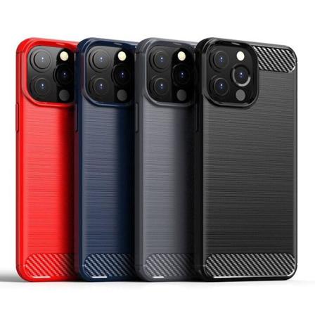 SKALO iPhone 13 Pro Armor Carbon Stødsikker TPU-cover - Vælg far Black
