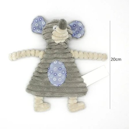 Plysch Ring Papper Leksak med Pip för Små Hundar Chihuahua Rengöring Tänder Valpleksaker