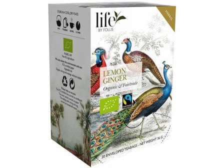 life BY FOLLIS Te Citron ingefära 20/fp - Lyreco - Kök och servering - Kaffe och te - Te