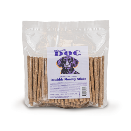 My favourite DOG - Munchy Sticks 8-9 mm, 12,5 cm, 900 g, 100-pk. - Hund - Hundegodbiter & tyggebein - Tyggeruller & tyggepinner - ZOO.no