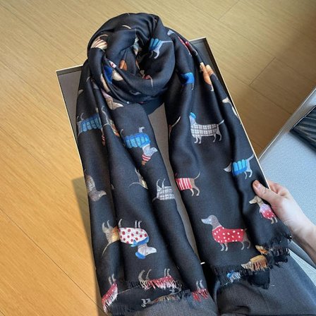 Cartoon Pattern Scarf Sjalar C C