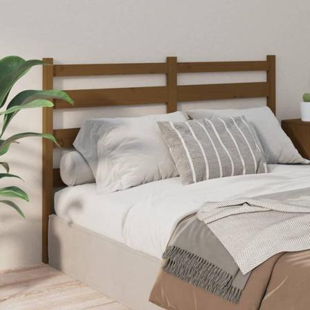 Vidaxl Sänggavel Honungsbrun 156x4x100 Cm Massiv Furu Brun