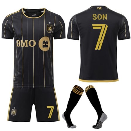 25-26 Los Angeles Football Club Kotipaidat NO.7 SON Setit Lapsille Aikuisten Jalkapallovarusteet Sukkien kanssa NO.7-XF32-