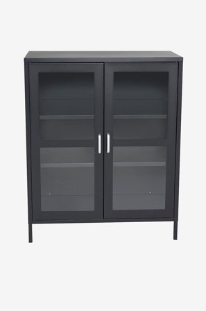 Venture Home - Lavt vitrineskab Aciel - Sort - Skabe - Fra Homeroom