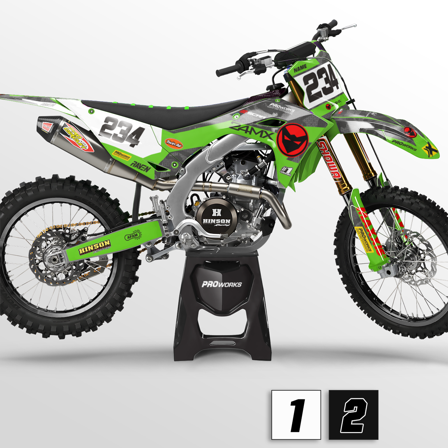 Sada Polepů Kawasaki GrCam - Kawasaki KX 80 1979-2000