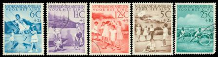 Hollandske Antiller 1951 - Nr. 234-238 - Stemplet