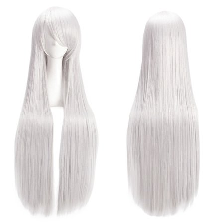100cm/ 39 tum Medel Lång Rak Dam Anime Kostym Peruk