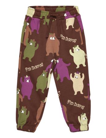 Trousers Bear Aop Sweatpants Hyggebukser Multi/mønstret Lindex