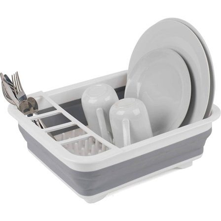 Hopfällbart tallriksställ Off-White