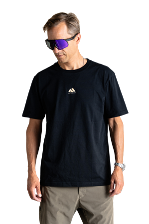 Tričko Jethwear Mountains Sunset Černá/Žlutá Sunset M