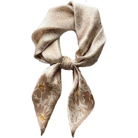 100% Ren Mulberry Silk Fyrkantig Sjal för Hår - 27''x27'' - Dam Silke Halsduk Huvudduk Sjal