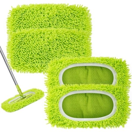 Genanvendelige tørre moppeklude i mikrofiber til vådmopper Kompatibel med Swiffer Sweeper Mop Erstatningsmopper til rengøring af gulve med hård 