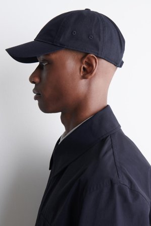 COS Men's Cotton Baseball Cap in Blue